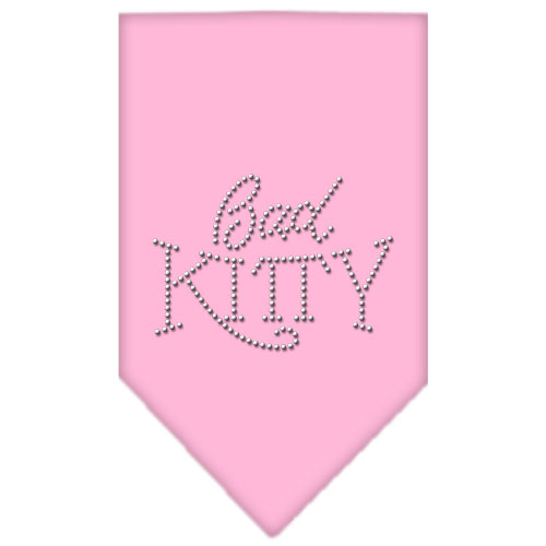 Bad Kitty Rhinestone Bandana Light Pink Large